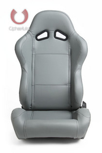 Universal (Can Work on All Vehicles) Cipher Auto Racing Seats - Gray Synthetic Leather