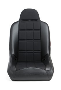 Universal Cipher Auto Fixed Bucket Suspension/Jeep Seats, Black Leatherette/Fabric Insert