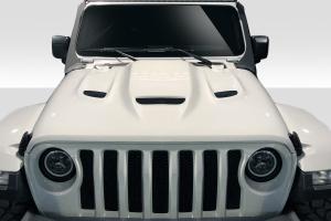 2019-2023 Jeep Wrangler JL Gladiator JT Duraflex Hellcat Look Hood - 1 Piece