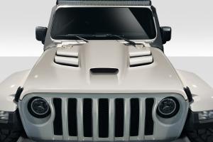2019-2019 Jeep Wrangler JL Duraflex Viper Look Hood - 1 Piece
