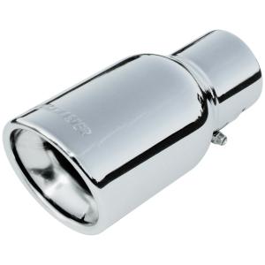 All Jeeps (Universal), All Vehicles (Universal) Flowmaster Exhaust Tip - Logo Embossed - Polished Stainless - Double Wall Rolled Edge / Angle Cut - 2.25