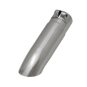 All Vehicles (Universal) Flowmaster Exhaust Tip - 2.50 in. Turn Down Polished SS Fits 2.25 in. Tubing - Clamp on
