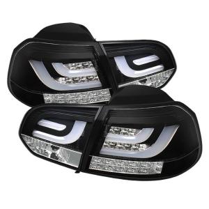 10-13 Volkswagen Golf Spyder Light Bar LED Tail Lights - Black